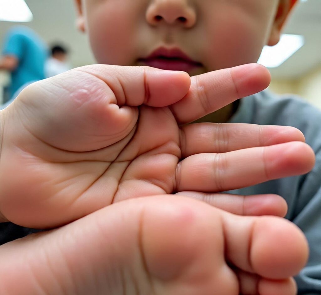 a child photo with HFMD