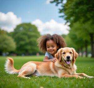 rabies in children, a dog and a child